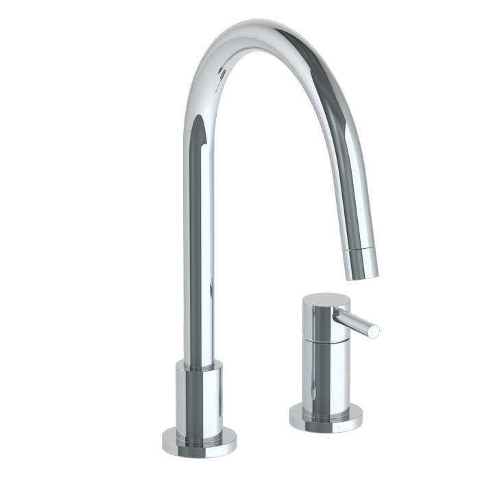 WATERMARK Titanium 22 Deck Mounted 2 Hole Gooseneck Kitchen Faucet 22-7.1.3G-TIBV (ON SALE)