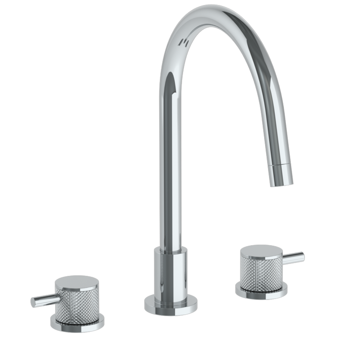 WATERMARK Titanium 22 Deck Mounted 3 Hole Gooseneck Kitchen Faucet 22-7G-TIC (ON SALE)