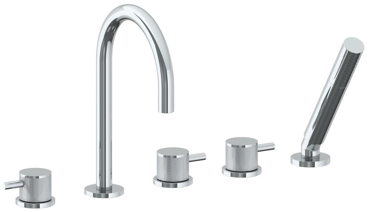 WATERMARK Titanium 22 Deck Mounted 5 hole Gooseneck Bath set 22-8.1-TIC (ON SALE)