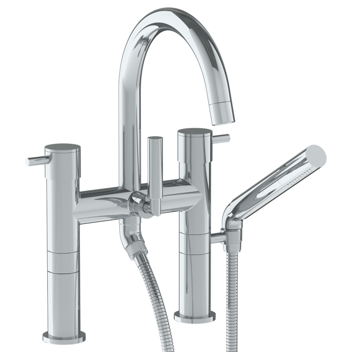 WATERMARK Titanium 22 Deck Mounted Exposed Gooseneck Bath Set with Hand Shower 22-8.2-TIB (ON SALE)