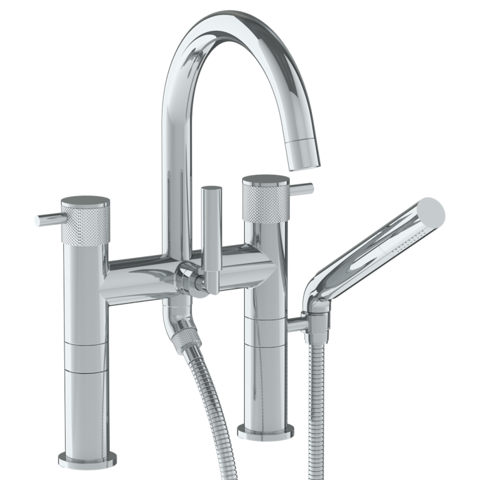 WATERMARK Titanium 22 Deck Mounted Exposed Gooseneck Bath Set with Hand Shower 22-8.2-TIC (ON SALE)