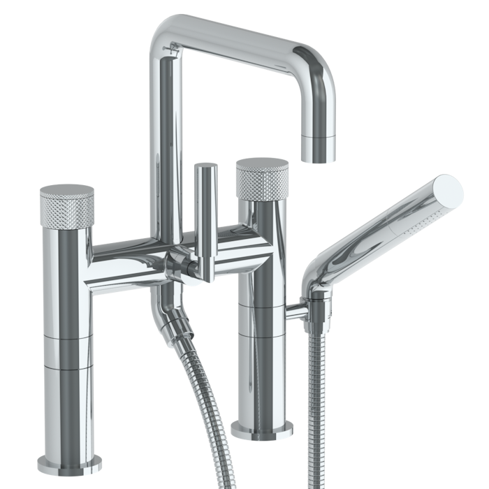WATERMARK Titanium 22 Deck Mounted Exposed Square Bath Set with Hand Shower 22-8.26.2-TIA (ON SALE)