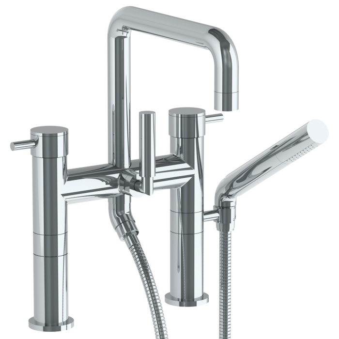 WATERMARK Titanium 22 Deck Mounted Exposed Square Bath Set with Hand Shower 22-8.26.2-TIB (ON SALE)