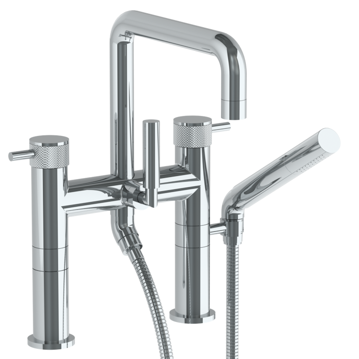 WATERMARK Titanium 22 Deck Mounted Exposed Square Bath Set with Hand Shower 22-8.26.2-TIC (ON SALE)