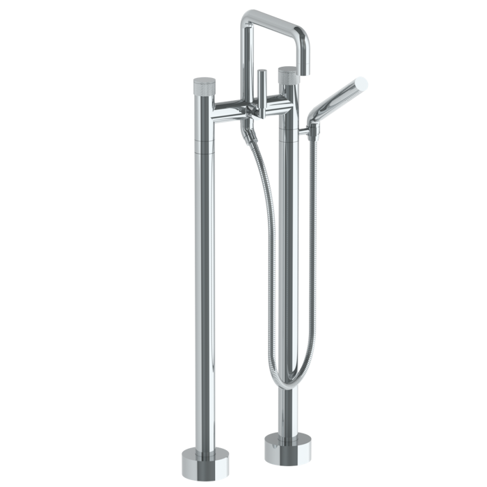 WATERMARK Titanium 22 Floor Standing Bath set with Square Spout and Slim Hand Shower 22-8.26.3-TIA (ON SALE)