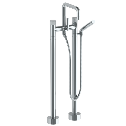 WATERMARK Titanium 22 Floor Standing Bath set with Square Spout and Slim Hand Shower 22-8.26.3-TIA (ON SALE)