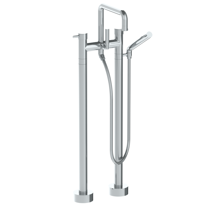 WATERMARK Titanium 22 Floor Standing Bath set with Square Spout and Slim Hand Shower 22-8.26.3-TIB (ON SALE)