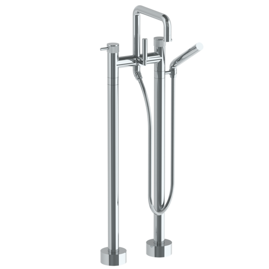 WATERMARK Titanium 22 Floor Standing Bath set with Square Spout and Slim Hand Shower 22-8.26.3-TIC (ON SALE)