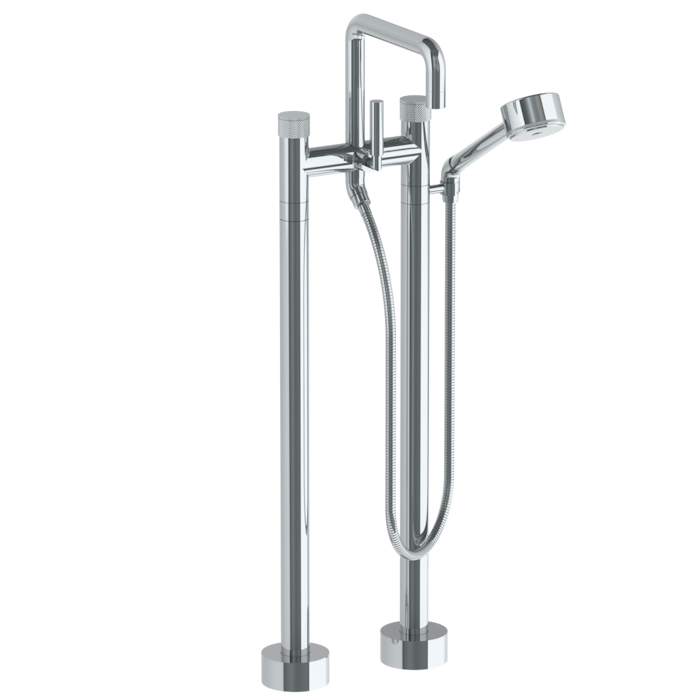 WATERMARK Titanium 22 Floor Standing Bath set with Square Spout and Volume Hand Shower 22-8.26.3V-TIA (ON SALE)