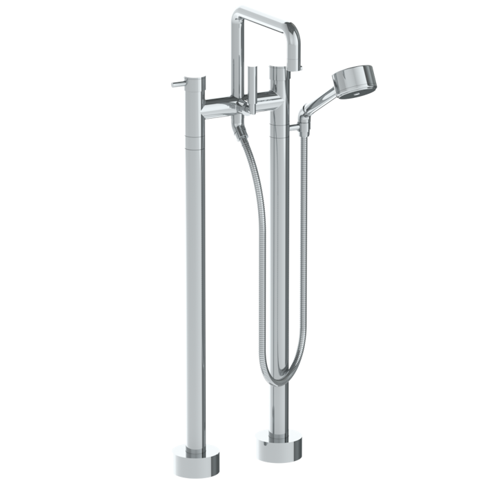 WATERMARK Titanium 22 Floor Standing Bath set with Square Spout and Volume Hand Shower 22-8.26.3V-TIB (ON SALE)