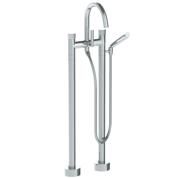 WATERMARK Titanium 22 Floor Standing Bath set with Gooseneck Spout and Slim Hand Shower 22-8.3-TIA (ON SALE)