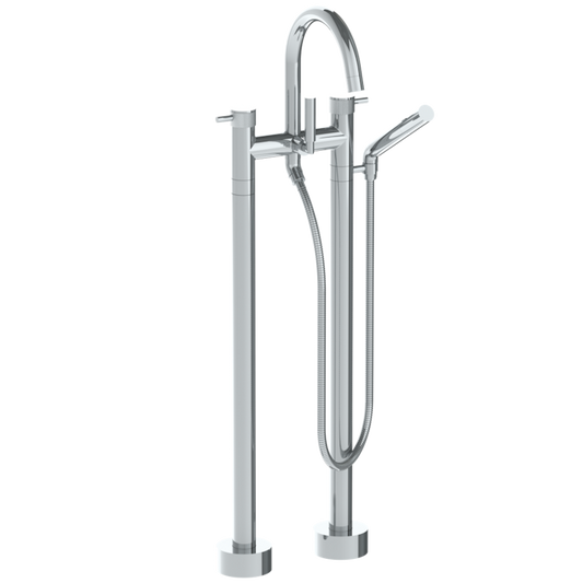 WATERMARK Titanium 22 Floor Standing Bath set with Gooseneck Spout and Slim Hand Shower 22-8.3-TIC (ON SALE)