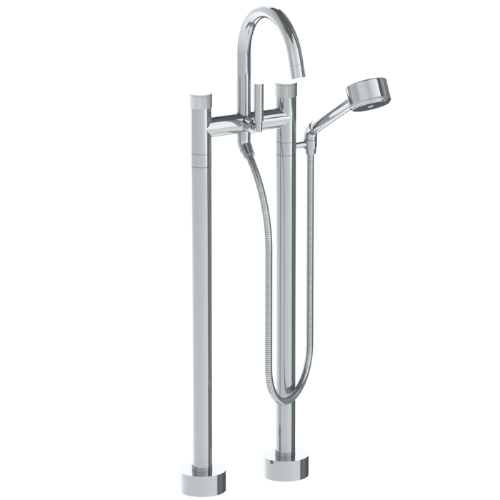 WATERMARK Titanium 22 Floor Standing Bath set with Gooseneck Spout and Volume Hand Shower 22-8.3V-TIA (ON SALE)
