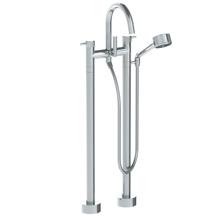 WATERMARK Titanium 22 Floor Standing Bath set with Gooseneck Spout and Volume Hand Shower 22-8.3V-TIC (ON SALE)
