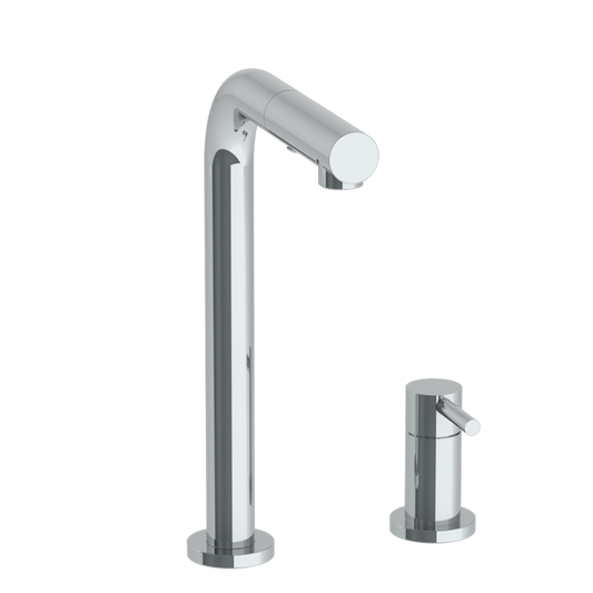 WATERMARK Titanium 22 Deck Mounted 2 Hole Square Top Prep Faucet with Pull Out Spray 22-9.1.3P1-TIBV (ON SALE)