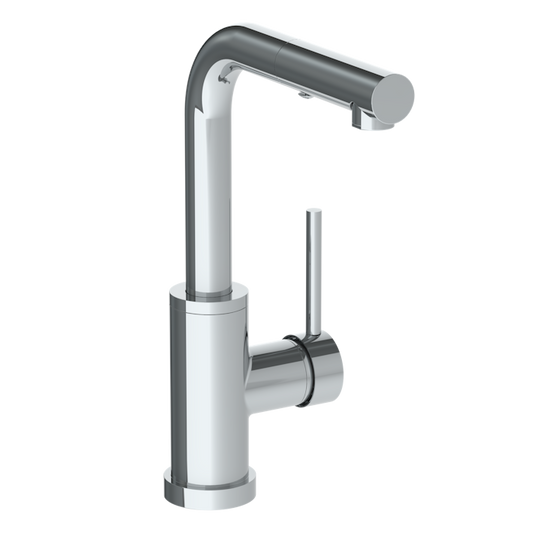 WATERMARK Titanium 22 Deck Mounted 1 Hole Square Top Prep Faucet with Pull Out Spray 22-9.3P1-TIB (ON SALE)