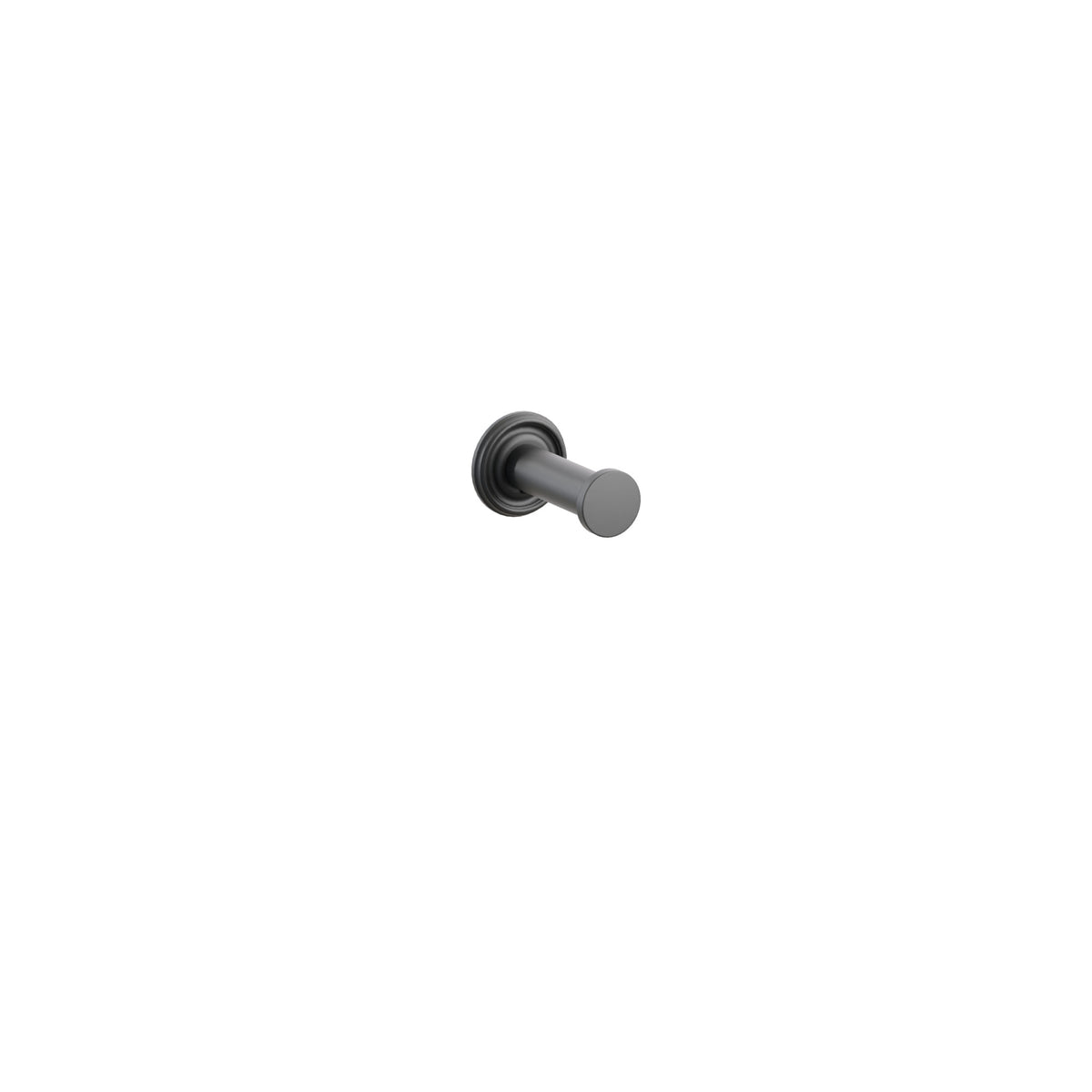 Emtek 2285 Modern Tubular Brass Single Robe Hook, Small Regular Rosette, Flat Black – 228520US19