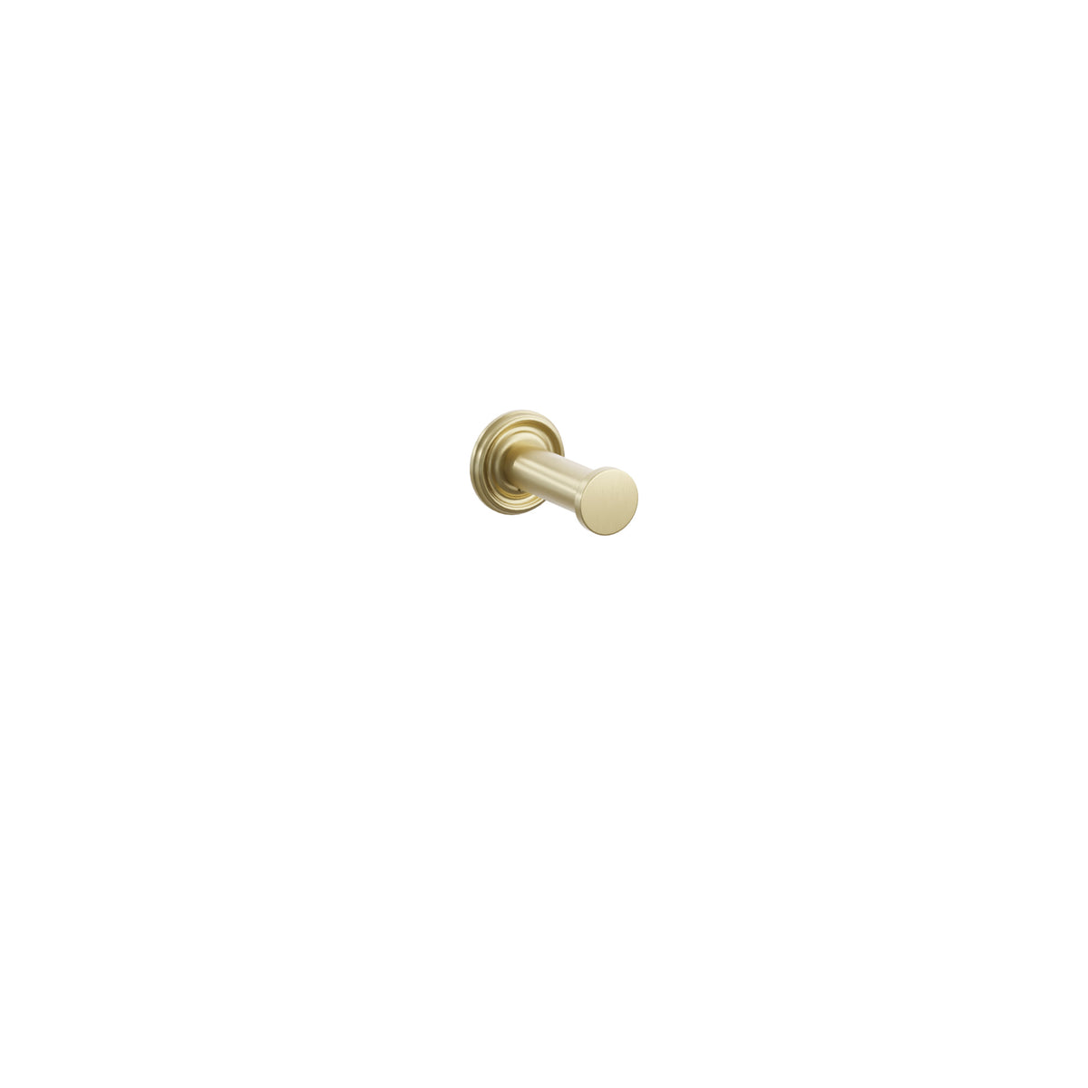 Emtek 2285 Modern Tubular Brass Single Robe Hook, Small Regular Rosette, Satin Brass – 228520US4