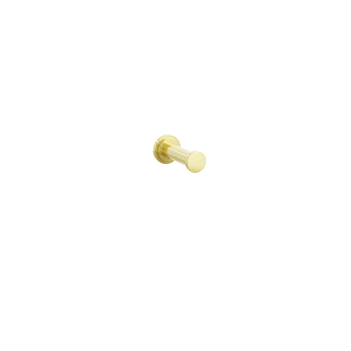 Emtek 2285 Modern Tubular Brass Single Robe Hook, Step Disk Rosette, Unlacquered Brass – 2285TDUS3NL