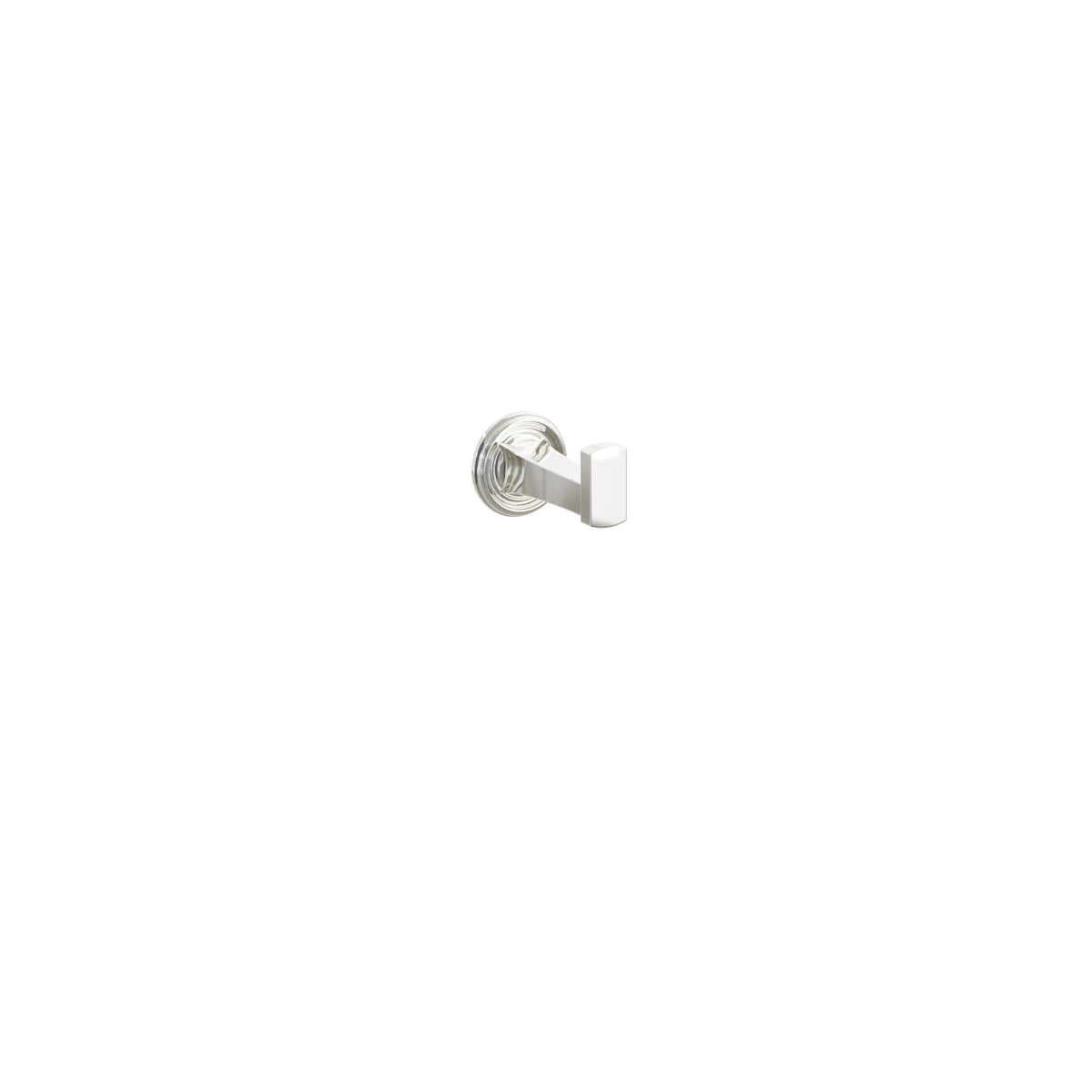 Emtek 2295 Transitional Flared Robe Hook in Polished Nickel with Small Regular Rosette – 229520US14