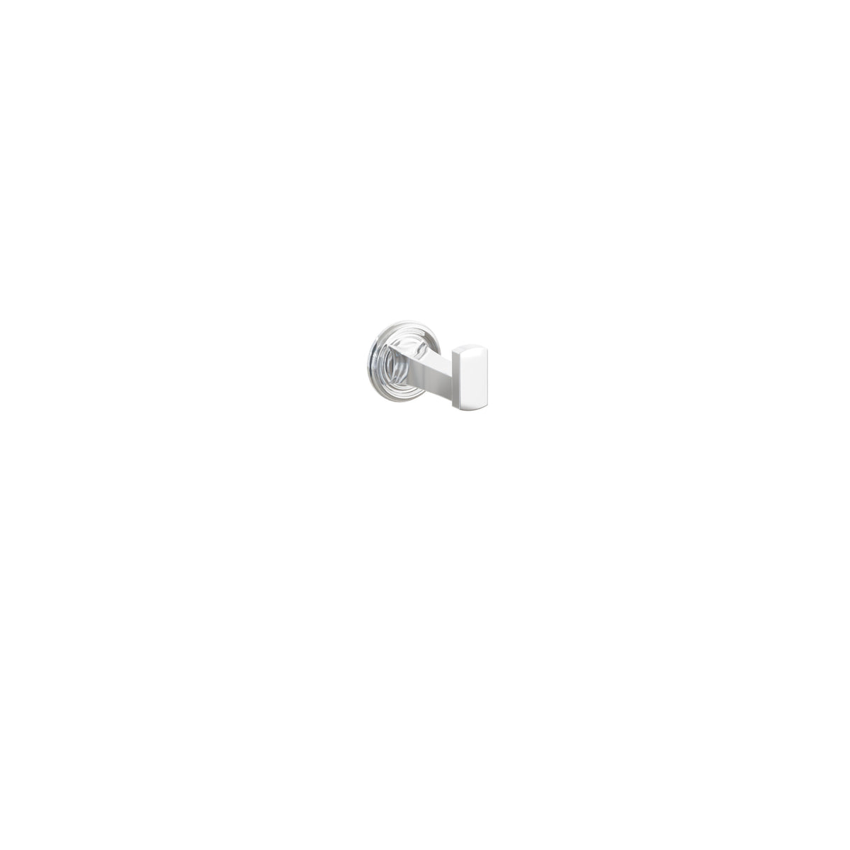Emtek 2295 Transitional Flared Robe Hook in Polished Chrome with Small Regular Rosette – 229520US26