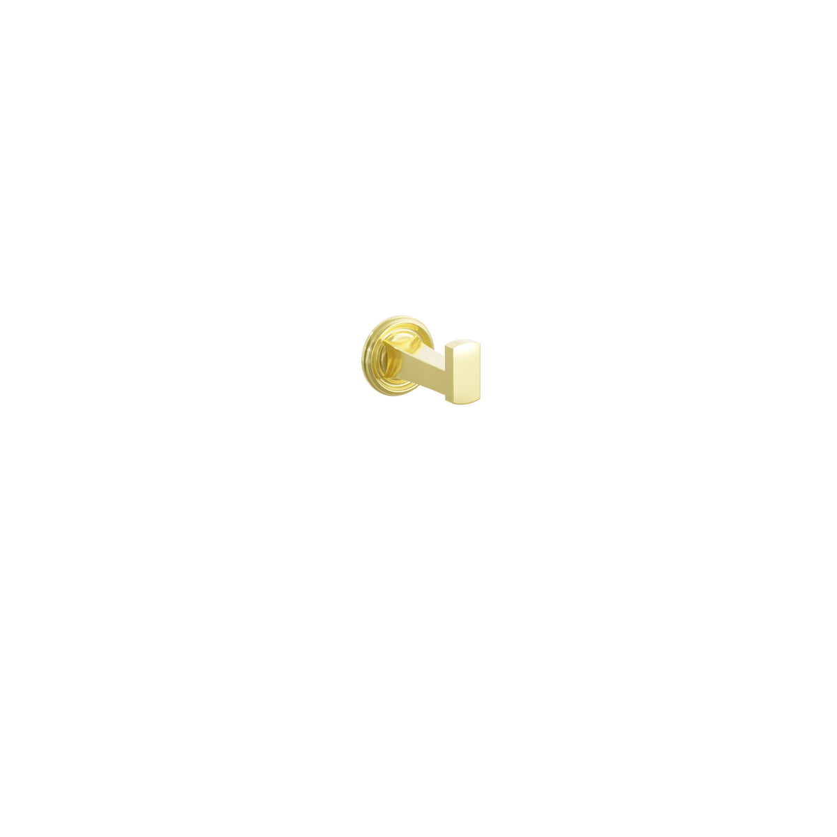 Emtek 2295 Transitional Flared Robe Hook in Unlacquered Brass with Small Regular Rosette – 229520US3NL