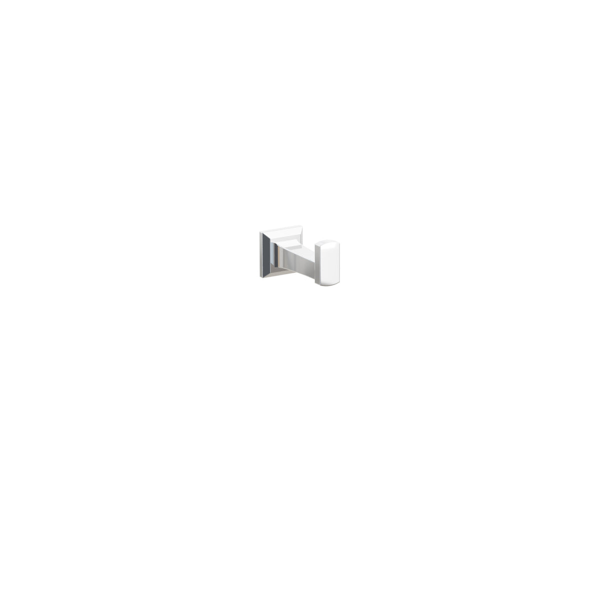 Emtek 2295 Transitional Flared Robe Hook in Polished Chrome with Chamfered Square Rosette – 2295CQUS26