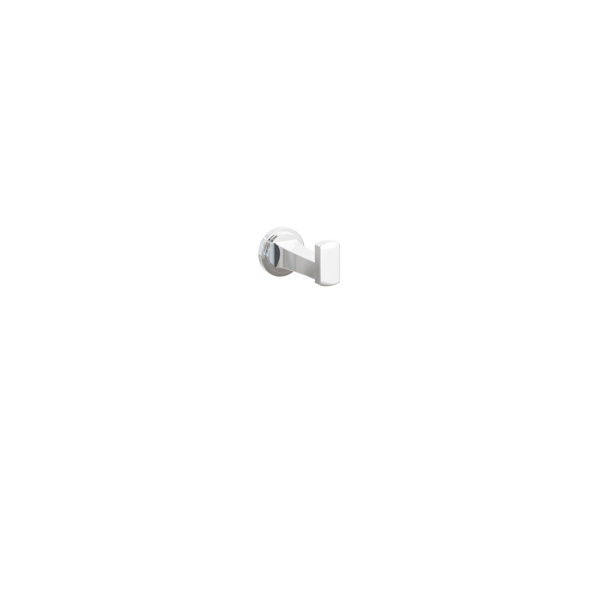 Emtek 2295 Transitional Flared Robe Hook in Polished Chrome with Step Disk Rosette – 2295TDUS26