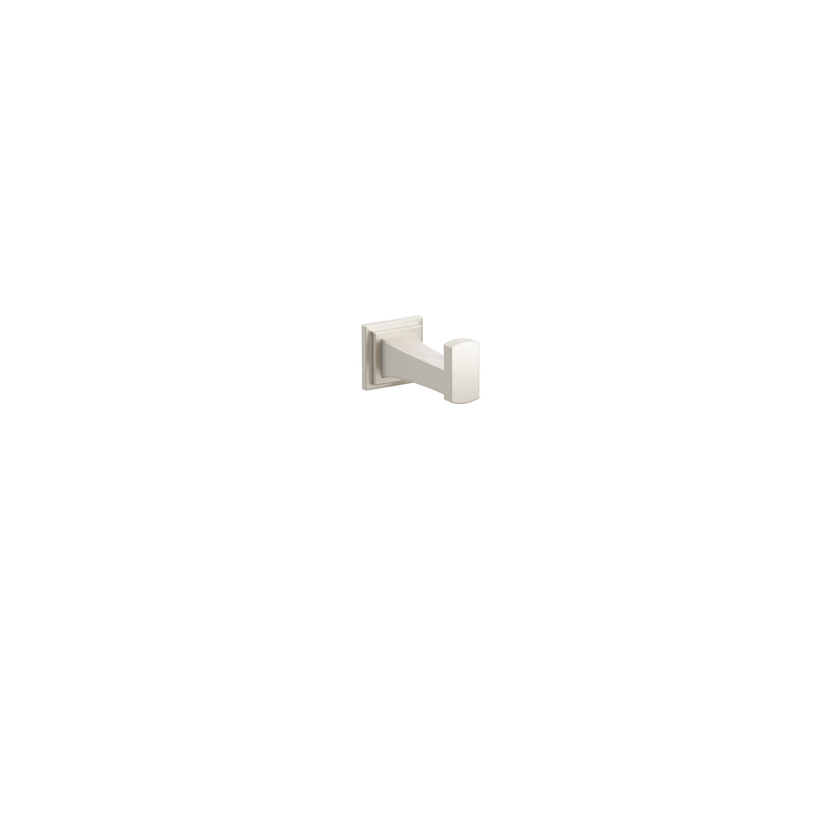Emtek 2295 Transitional Flared Robe Hook in Satin Nickel with Step Square Rosette – 2295TQUS15