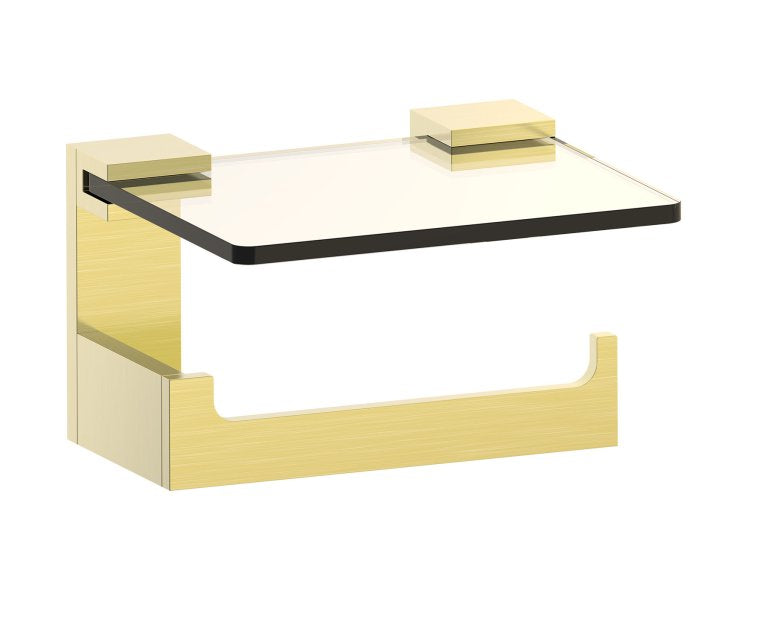 Kartners Glass Shelf w/ Toilet Paper Holder (PLEASE CALL US FOR SPECIAL PRICING)