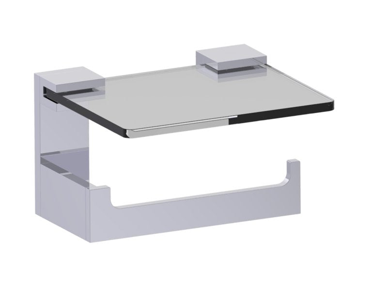 Kartners Glass Shelf w/ Toilet Paper Holder (PLEASE CALL US FOR SPECIAL PRICING)