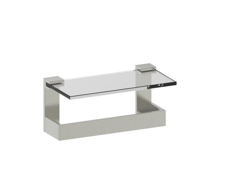 Kartners Berlin Glass Shelf w/ Towel Bar 10" (PLEASE CALL US FOR SPECIAL PRICING)