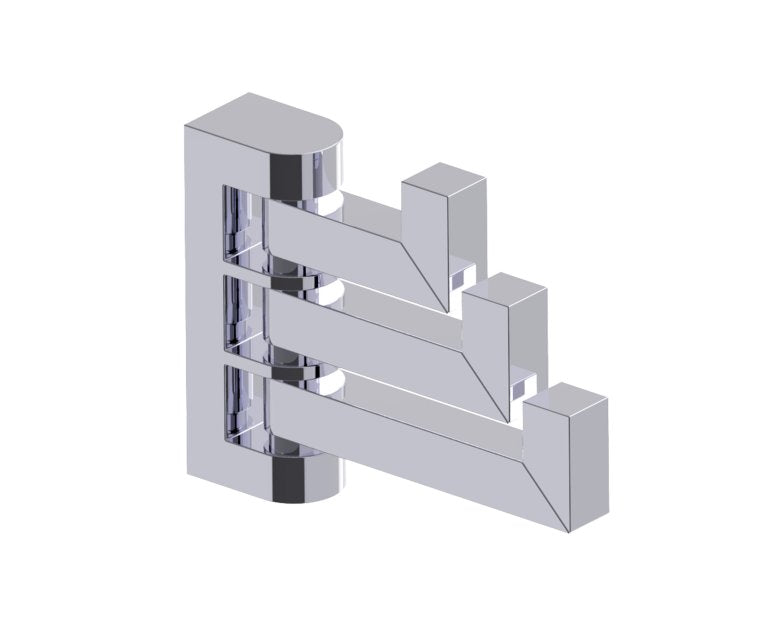 Kartners London Triple Robe Hook - Pivoting (PLEASE CALL US FOR SPECIAL PRICING)