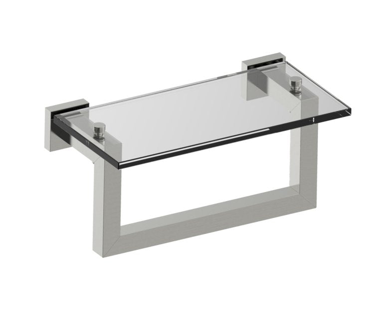 Kartners London Glass Shelf w/ Towel Bar 10" (PLEASE CALL US FOR SPECIAL PRICING)