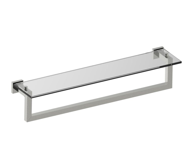 Kartners London Glass Shelf w/ Towel Bar 24" (PLEASE CALL US FOR SPECIAL PRICING)