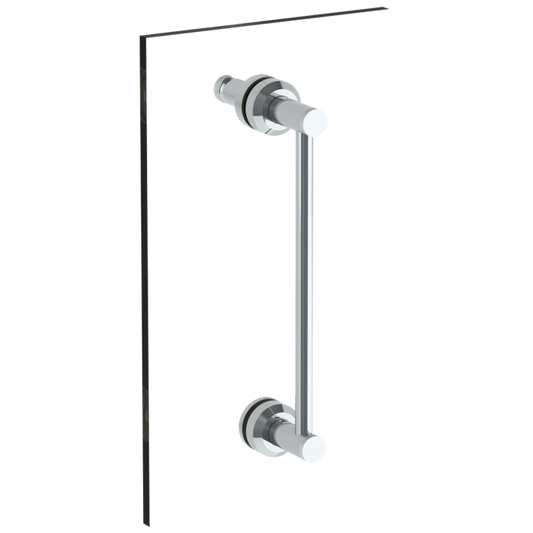 WATERMARK Titanium 22 Urbane 12" Shower Door Pull With Knob / Glass Mount Towel Bar with Hook 25-0.1-12SDP (ON SALE)