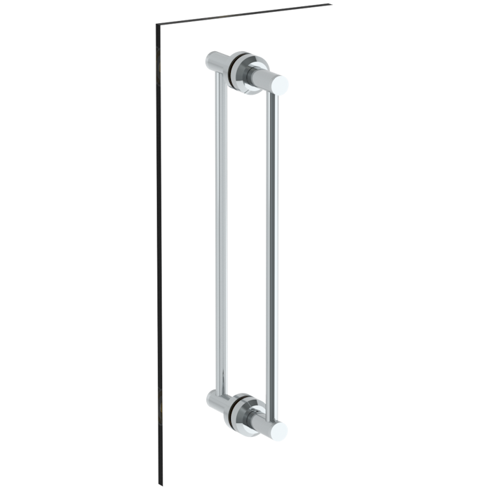 WATERMARK Titanium 22 Urbane 18" Double Shower Door Pull / Glass Mount Towel Bar 25-0.1-18DDP (ON SALE)