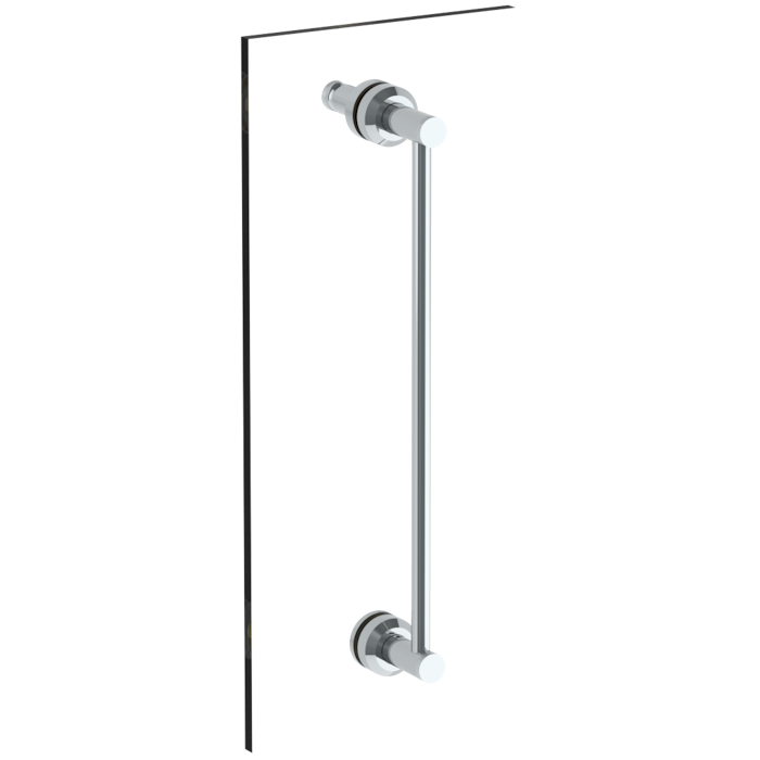 WATERMARK Titanium 22 Urbane 18" Shower Door Pull With Knob / Glass Mount Towel Bar with Hook 25-0.1-18SDP (ON SALE)