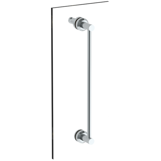 WATERMARK Titanium 22 Urbane 18" Shower Door Pull With Knob / Glass Mount Towel Bar with Hook 25-0.1-18SDP (ON SALE)