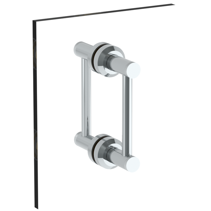 WATERMARK Titanium 22 Urbane 6" Double Shower Door Pull / Glass Mount Towel Bar 25-0.1-6DDP (ON SALE)