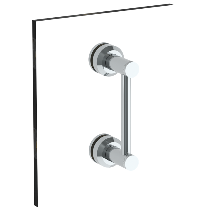 WATERMARK Titanium 22 Urbane 6" Shower Door Pull With Knob / Glass Mount Towel Bar with Hook 25-0.1-6SDP (ON SALE)