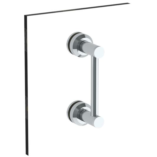 WATERMARK Titanium 22 Urbane 6" Shower Door Pull With Knob / Glass Mount Towel Bar with Hook 25-0.1-6SDP (ON SALE)