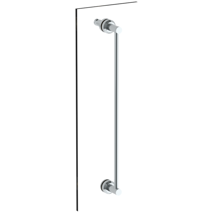WATERMARK Titanium 22 Urbane 24" Shower Door Pull With Knob / Glass Mount Towel Bar with Hook 25-0.1A-SDP (ON SALE)