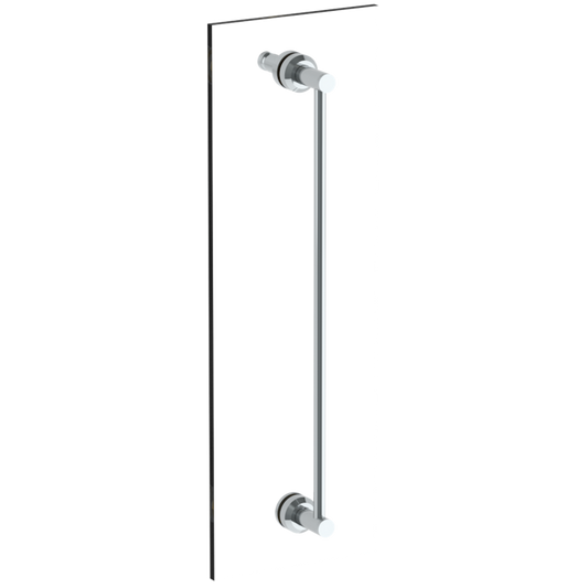 WATERMARK Titanium 22 Urbane 24" Shower Door Pull With Knob / Glass Mount Towel Bar with Hook 25-0.1A-SDP (ON SALE)