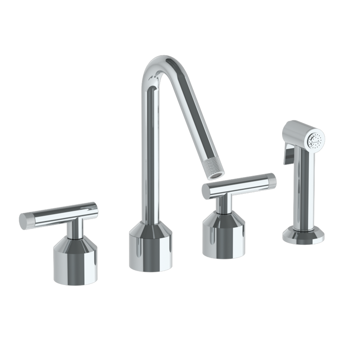 WATERMARK Urbane 25 Deck Mounted 4 Hole Kitchen Set With Angled Spout - Includes Side Spray 25-7.1-IN14 (ON SALE)