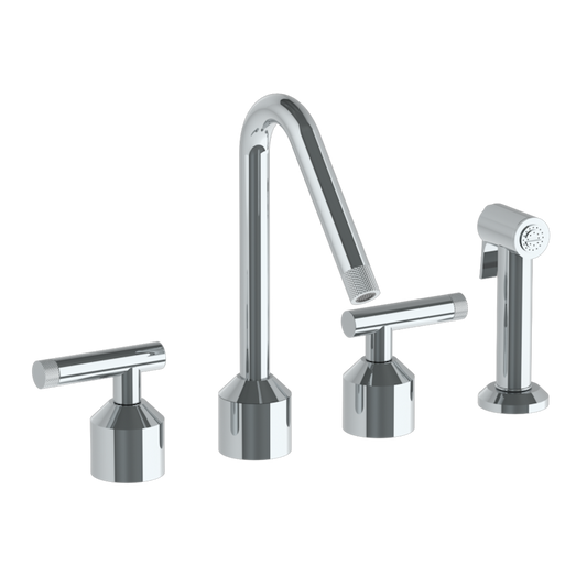 WATERMARK Urbane 25 Deck Mounted 4 Hole Kitchen Set With Angled Spout - Includes Side Spray 25-7.1-IN14 (ON SALE)