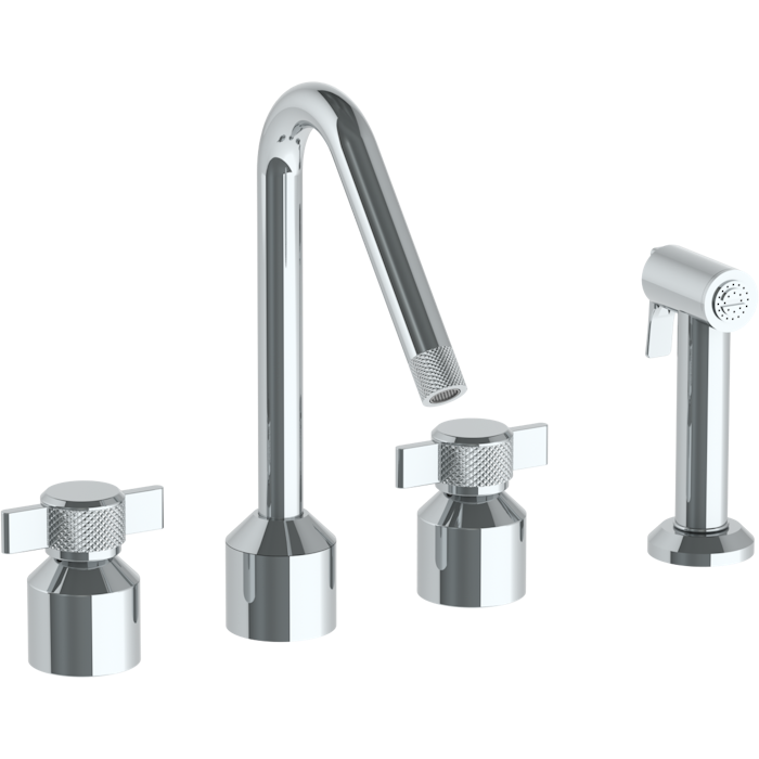 WATERMARK Urbane 25 Deck Mounted 4 Hole Kitchen Set With Angled Spout - Includes Side Spray 25-7.1-IN16 (ON SALE)