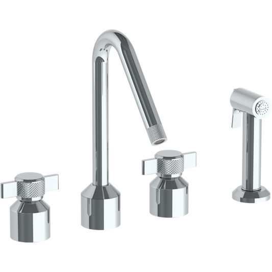 WATERMARK Urbane 25 Deck Mounted 4 Hole Kitchen Set With Angled Spout - Includes Side Spray 25-7.1-IN16 (ON SALE)