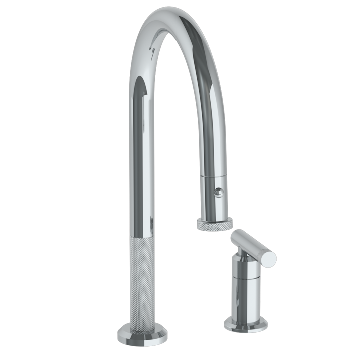 WATERMARK Urbane 25 Deck Mounted 2 Hole Gooseneck Kitchen Faucet with Pull Down Spray 25-7.1.3PG2-IN14V (ON SALE)
