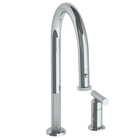 WATERMARK Urbane 25 Deck Mounted 2 Hole Gooseneck Kitchen Faucet with Pull Down Spray 25-7.1.3PG2-IN14V (ON SALE)